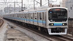 浮間舟渡に入線する下り電車