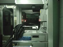 車内から撮影された信号場