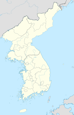 釜山広域市の位置（朝鮮半島内）