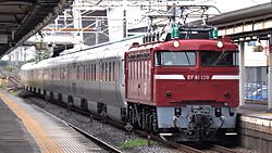 栗橋駅を通過するカシオペア紀行