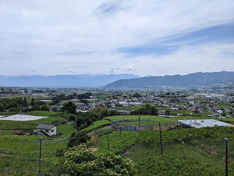 ファイル:甲州市から見る甲府盆地.jpg