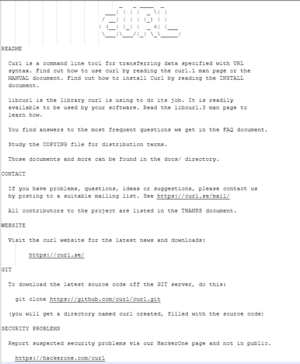 cURLのREADME