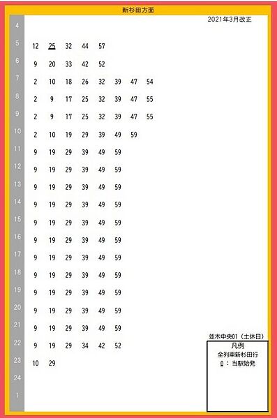 ファイル:Namiki chuo.timetable.202103.up.h.pdf.png.jpg